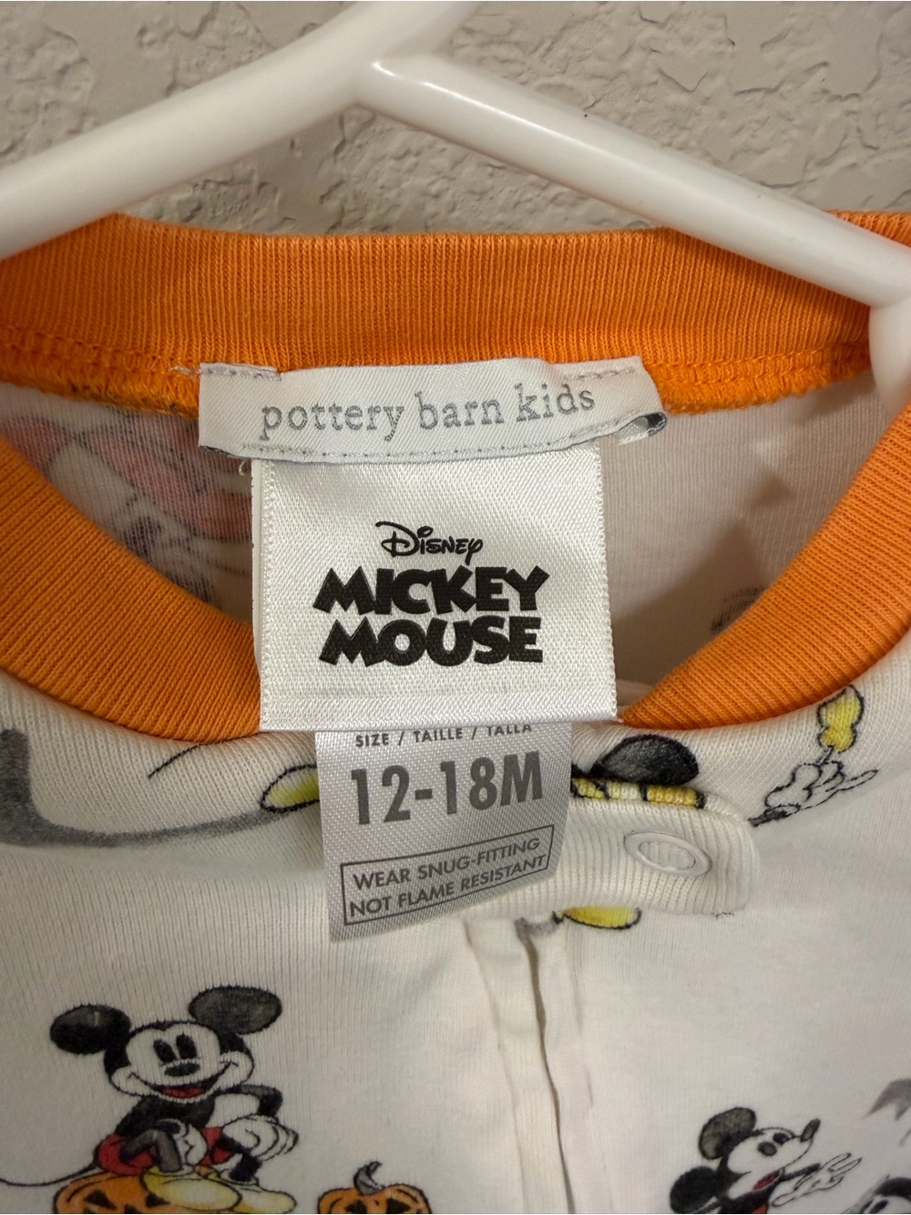 Disney x Pottery Barn Kids Mickey Mouse Halloween Pajamas Organic Cotton - Picture 4 of 9